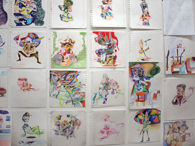 Mark McGreevy: various drawings, coloured pencil on paper, 2008; courtesy the artist